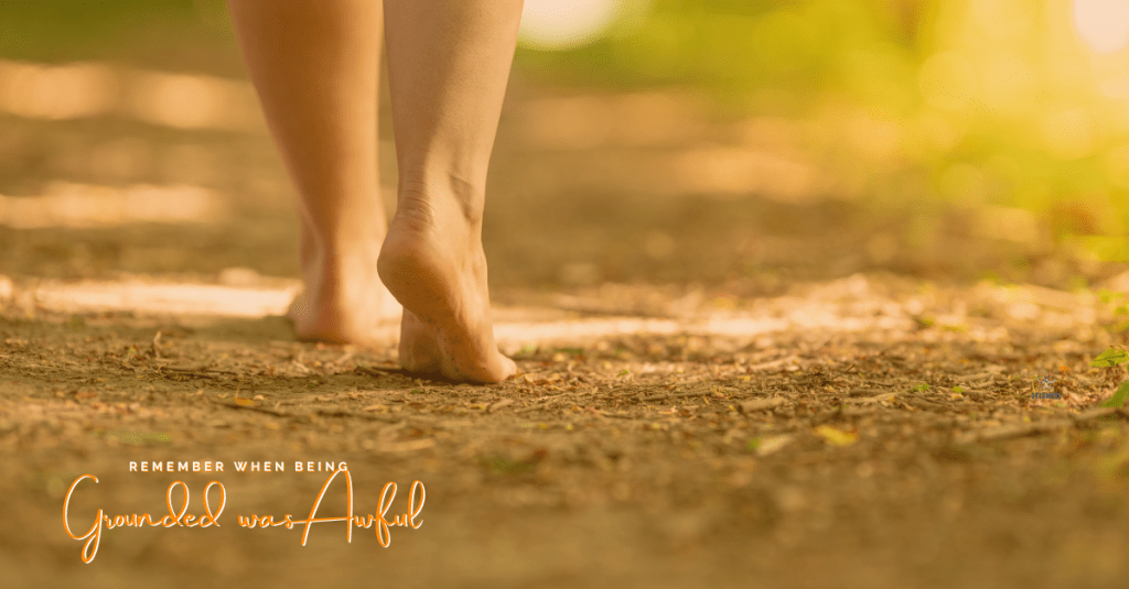 remember when being grounded was awful - bare feet walking away